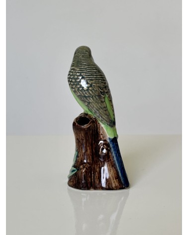 Mini vaso per fiori - Pappagallino verde Quail Ceramics vasi eleganti per interni per fiori decorativi design kitatori svizzera
