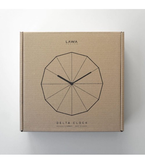 Delta Clock Chêne fumé - Horloge murale en bois Lawa Design de table design originale cuisine salon