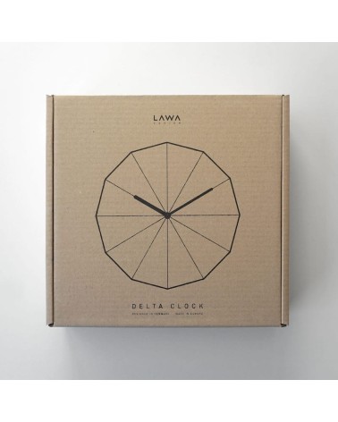 Delta Clock Chêne fumé - Horloge murale en bois Lawa Design de table design originale cuisine salon