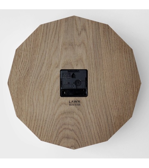 Delta Clock Geräucherte Eiche - Wanduhr aus Holz Lawa Design wanduhren küchenuhr wand uhren tischuhr spezielle design schöne ...
