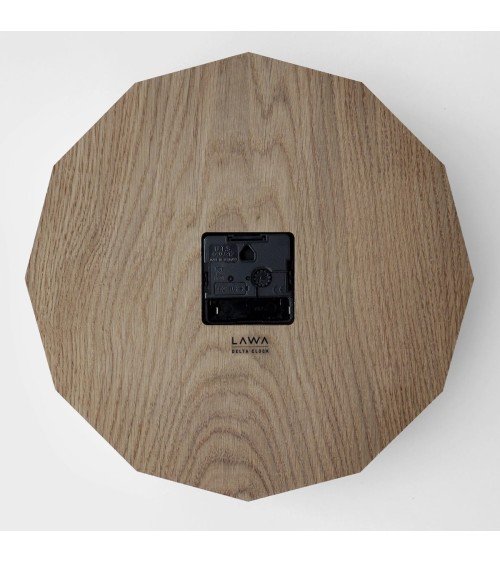 Delta Clock Smoked Oak - Wooden Wall Clock Lawa Design wood table desk kitchen clocks modern design