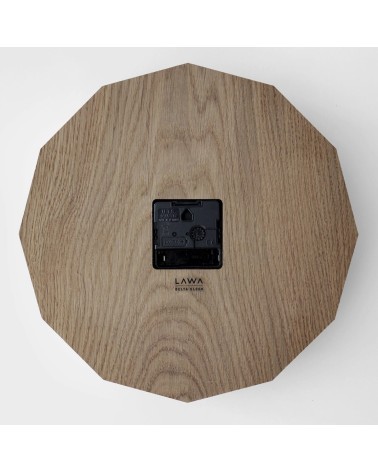 Delta Clock Smoked Oak - Wooden Wall Clock Lawa Design wood table desk kitchen clocks modern design