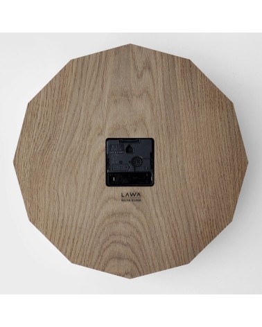 Delta Clock Chêne fumé - Horloge murale en bois Lawa Design de table design originale cuisine salon