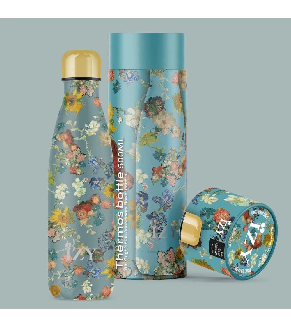 van Goghs Blumenmuster - Thermo Trinkflasche IZY Bottles trink thermos flaschen wasserflaschen sport kaufen