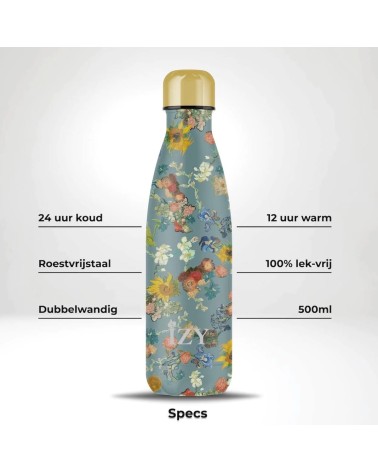 van Goghs Blumenmuster - Thermo Trinkflasche IZY Bottles trink thermos flaschen wasserflaschen sport kaufen