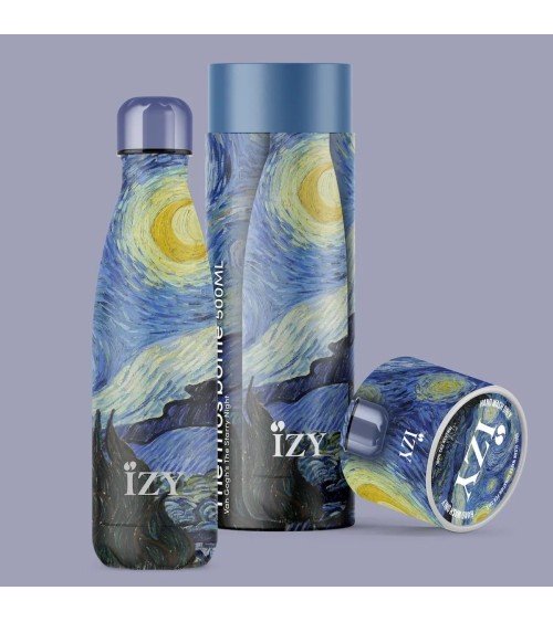 La nuit étoilée de Vincent van Gogh - Gourde Isotherme IZY Bottles gourde sport metal d eau aluminium thé design