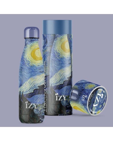 La nuit étoilée de Vincent van Gogh - Gourde Isotherme IZY Bottles gourde sport metal d eau aluminium thé design