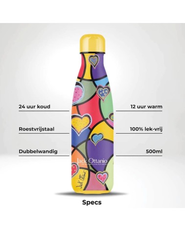 46 Hearts of Diamonds by Jack Ottanio - Thermo Flask 500 ml IZY Bottles best water bottle