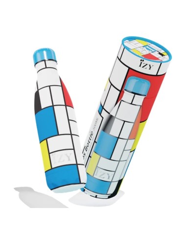 Composition de Piet Mondrian - Gourde Isotherme 500 ml IZY Bottles gourde sport metal d eau aluminium thé design