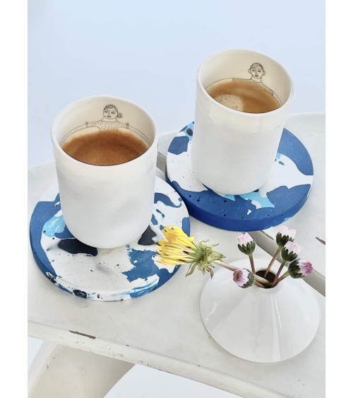 Tasse à café en Porcelaine - Marcel Keramiek van Sophie design à café thé cappuccino originale grande grosse original fun