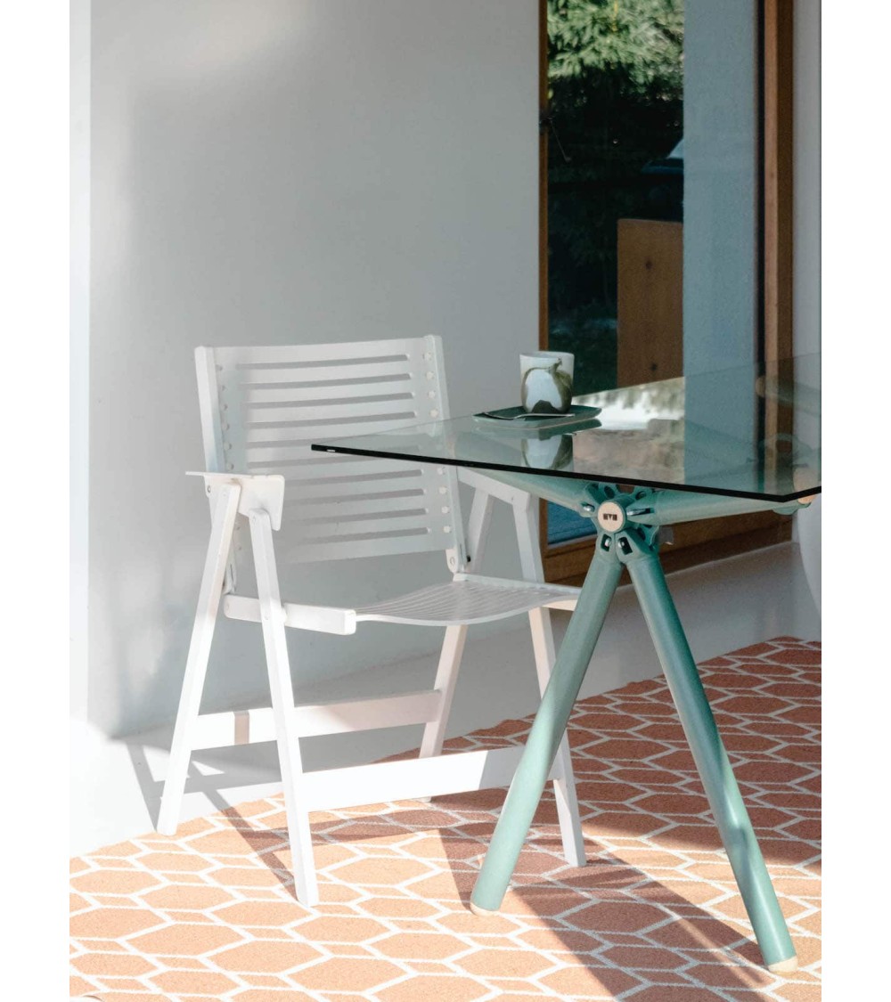REX Chair by Niko Kralj - Sedia vintage pieghevole in legno kitatori mobili Oggetto di design vintage svizzera