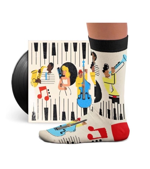 Jazz It Up - Socks Sock affairs - Music collection funny crazy cute cool best pop socks for women men