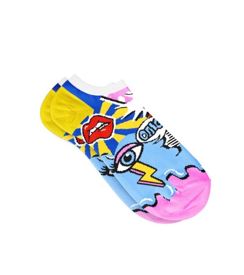 Sneaker Socken - Pop Art Curator Socks Socke lustige Damen Herren farbige coole socken mit motiv kaufen