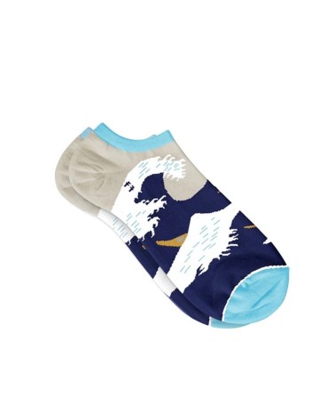 Chaussettes basses - La Grande Vague de Kanagawa Curator Socks jolies chausset pour homme femme fantaisie drole originales