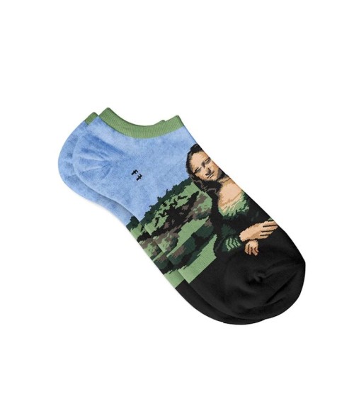 Low Socks - Mona Lisa Curator Socks funny crazy cute cool best pop socks for women men