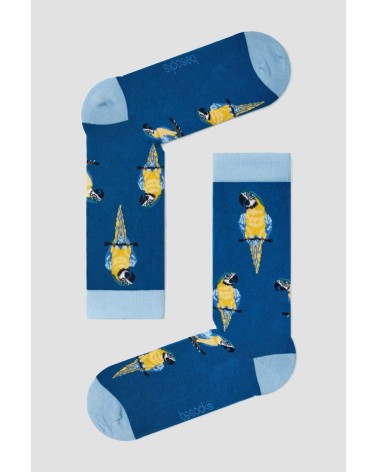 Chaussettes BeParrot - Bleu Besocks calendrier de l avent chaussettes jolies chausset pour homme femme fantaisie drole origin...