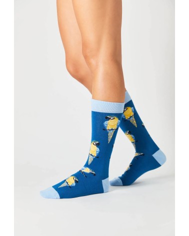 Chaussettes BeParrot - Bleu Besocks calendrier de l avent chaussettes jolies chausset pour homme femme fantaisie drole origin...