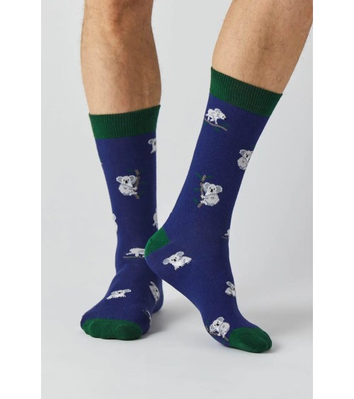 Socks Be Koala - Navy Blue Besocks funny crazy cute cool best pop socks for women men