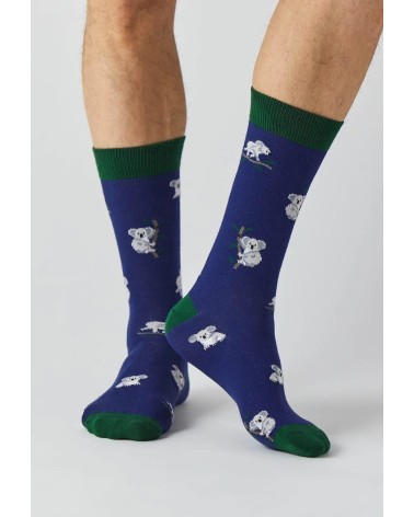 Socks Be Koala - Navy Blue Besocks funny crazy cute cool best pop socks for women men