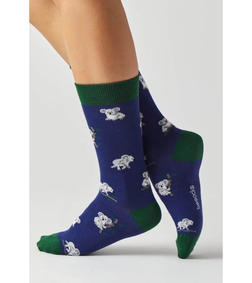 Socks Be Koala - Navy Blue Besocks funny crazy cute cool best pop socks for women men