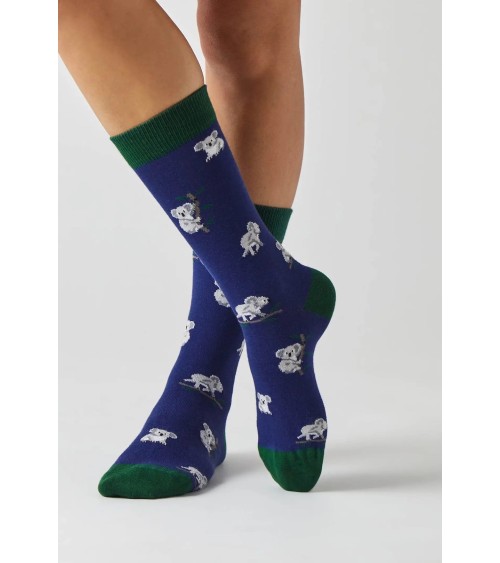 Socks Be Koala - Navy Blue Besocks funny crazy cute cool best pop socks for women men