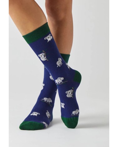 Socks Be Koala - Navy Blue Besocks funny crazy cute cool best pop socks for women men