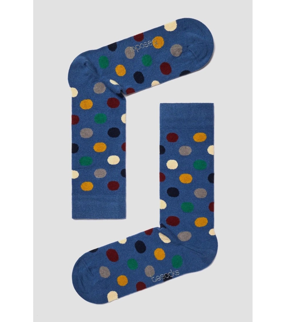 Socks BePolkadots - Blue Besocks funny crazy cute cool best pop socks for women men