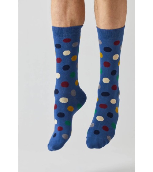 Socks BePolkadots - Blue Besocks funny crazy cute cool best pop socks for women men