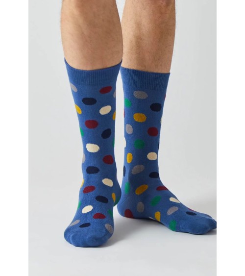 Socken BePolkadots - Blau Besocks Socke lustige Damen Herren farbige coole socken mit motiv kaufen