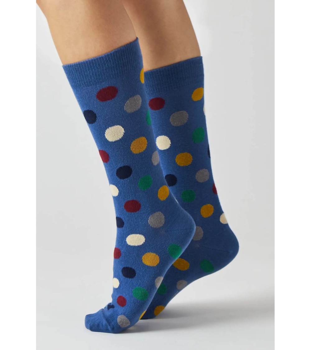 Socks BePolkadots - Blue Besocks funny crazy cute cool best pop socks for women men