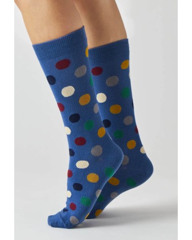 Socken BePolkadots - Blau Besocks socke kuschelsocken für damen lustig herren farbige coole socken