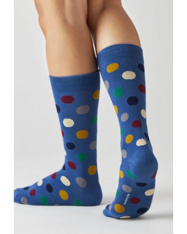 Socks BePolkadots - Blue Besocks funny crazy cute cool best pop socks for women men