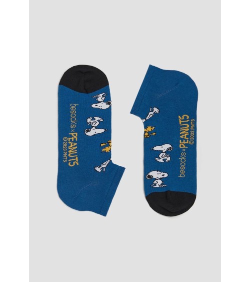 Sneaker Socken - Be Snoopy - Blau Besocks Socke lustige Damen Herren farbige coole socken mit motiv kaufen