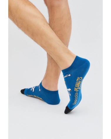 Socquettes - Be Snoopy - Bleu Besocks jolies chausset pour homme femme fantaisie drole originales