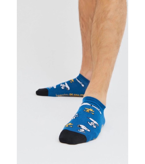 Sneaker Socken - Be Snoopy - Blau Besocks Socke lustige Damen Herren farbige coole socken mit motiv kaufen