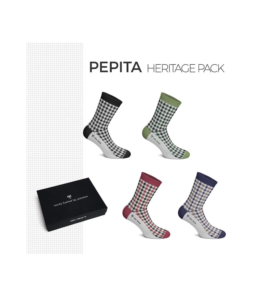 Socken - Pepita Heritage Pack Heel Tread socke kuschelsocken für damen lustig herren farbige coole socken