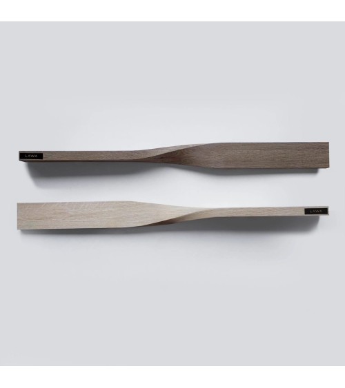 Twist Shelf Smoked Oak - Design wooden Wall shelf Lawa Design