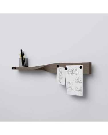 Twist Shelf Chêne Fumé - Étagère Murale design en bois Lawa Design Kitatori suisse