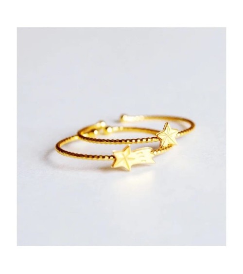 Stelle - Duo di anelli regolabili placcato oro Adorabili Paris eleganti particolari da donna bambina