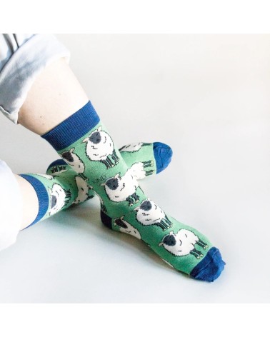 Sauvez les Moutons - Chaussettes en bambou Bare Kind jolies pour femme originales pour homme chausset rigolotes drole Suisse