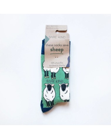 Rettet die Schafe - Bambus Socken Bare Kind Socke lustige Damen Herren farbige coole socken mit motiv kaufen