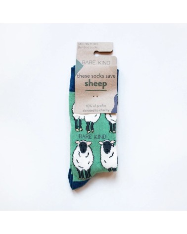 Save the Sheep - Bamboo Socks Bare Kind funny crazy cute cool best pop socks for women men