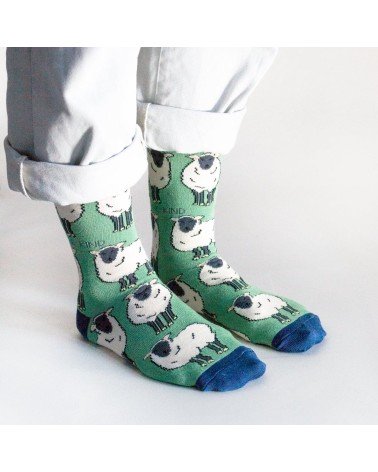 Sauvez les Moutons - Chaussettes en bambou Bare Kind jolies pour femme originales pour homme chausset rigolotes drole Suisse