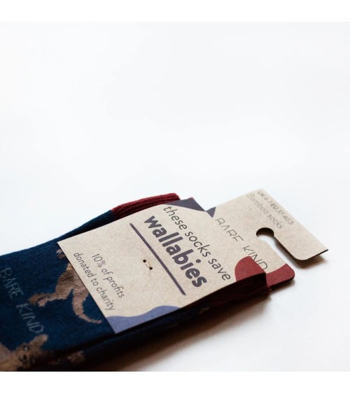Save the Wallabies - Bamboo Socks Bare Kind funny crazy cute cool best pop socks for women men