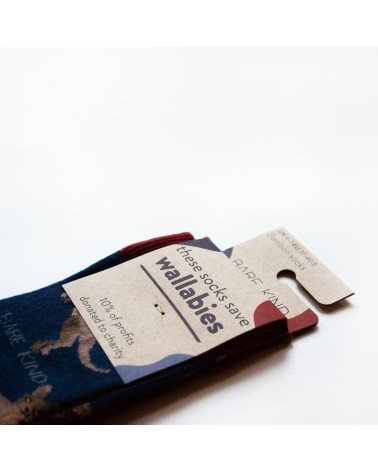 Save the Wallabies - Bamboo Socks Bare Kind funny crazy cute cool best pop socks for women men