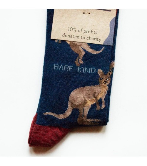 Sauver les Wallabys - Chaussettes en bambou Bare Kind jolies pour femme originales pour homme chausset rigolotes drole Suisse