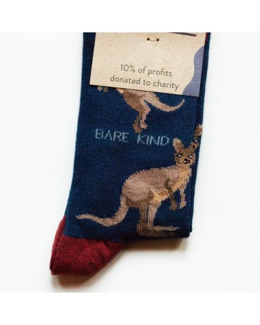 Sauver les Wallabys - Chaussettes en bambou Bare Kind jolies pour femme originales pour homme chausset rigolotes drole Suisse