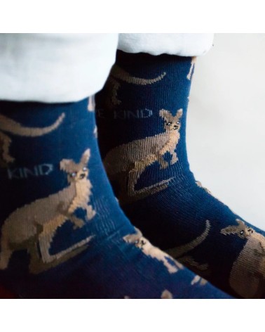 Save the Wallabies - Bamboo Socks Bare Kind funny crazy cute cool best pop socks for women men
