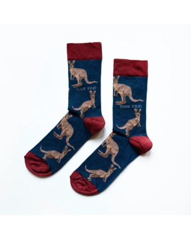 Save the Wallabies - Bamboo Socks Bare Kind funny crazy cute cool best pop socks for women men