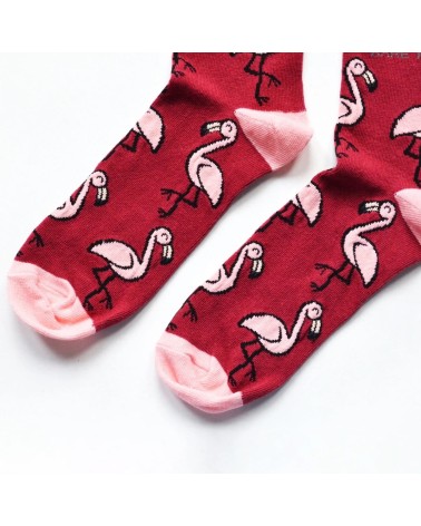 Sauver les flamants roses - Chaussettes en bambou Bare Kind jolies pour femme originales pour homme chausset rigolotes drole ...